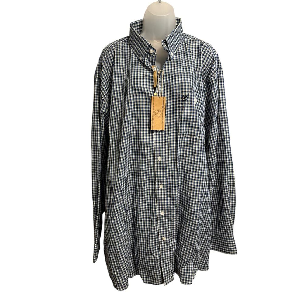 Gunnison Creek Outfitters Long Sleeve Blue Plaid Size 3XLT NWT